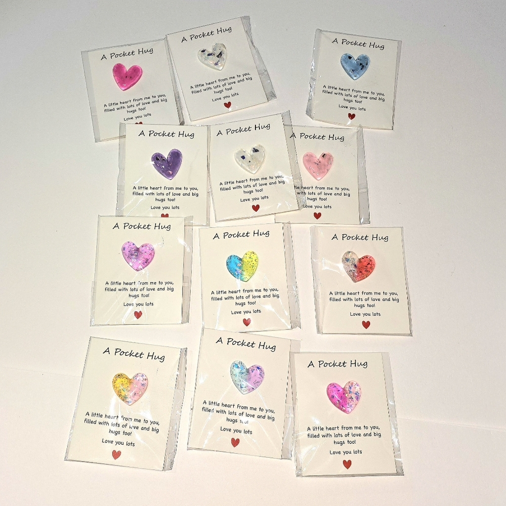 Bulk Pocket Hug Heart Bulk Set Of 12 NEW & Packaged Gifting